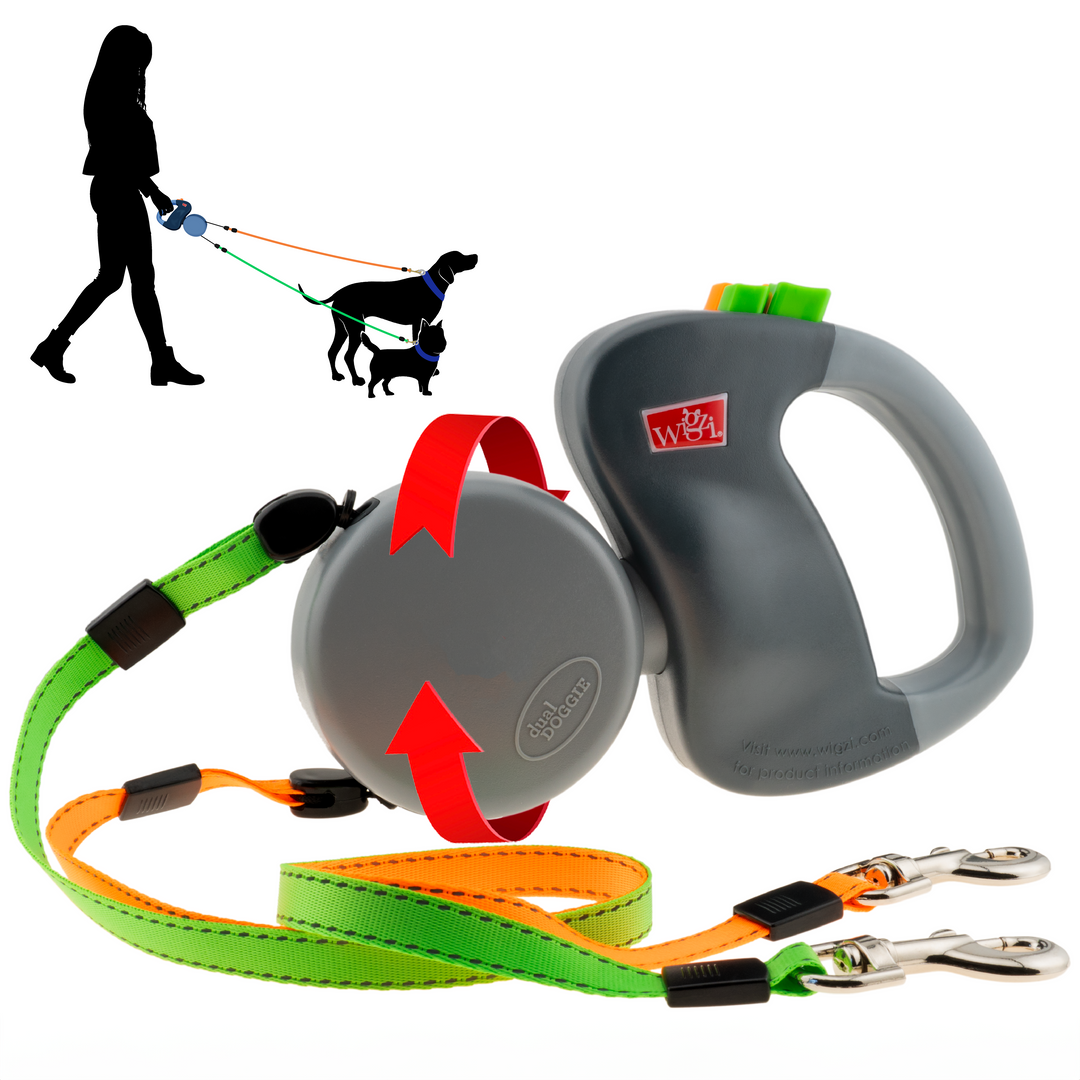 Two Dog Retractable Leash for Double Walks - Tangle Free 360 Two Dog Retractable Leash for Double Walks - Tangle Free 360
